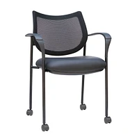 TygerClaw Mesh Mid Back And Fabric Seat Guest Chair