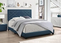 ACME Ishiko Queen Bed in Dark Teal Fabric