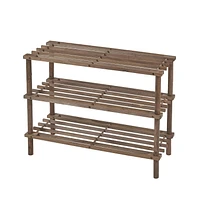 Mainstays 3-Tier Wood Shoe Rack, 3-Tier