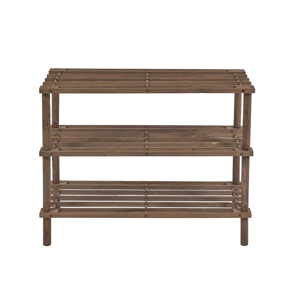 Mainstays 3-Tier Wood Shoe Rack, 3-Tier