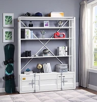 ACME Cargo Bookshelf & Ladder in White