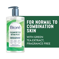 Bioré Clean Detox Gentle Cleanser, for Normal to Combination Skin | Fragrance Free, 200mL, 200mL