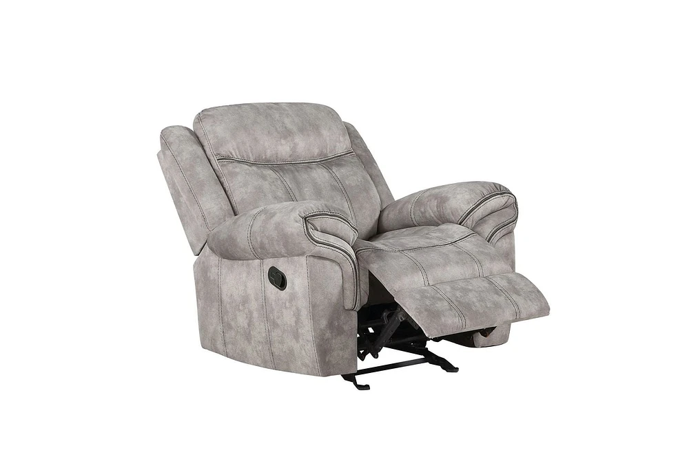 ACME Zubaida Glider Recliner  in 2-Tone Gray Velvet