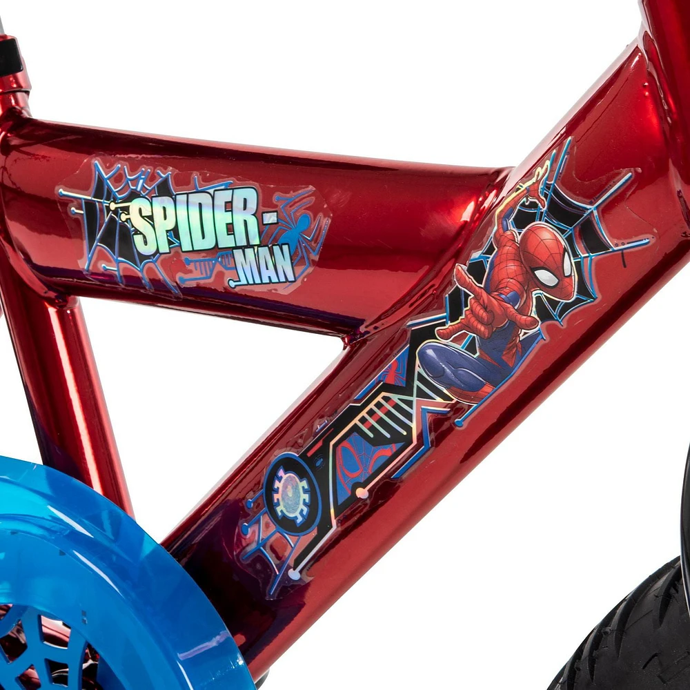 Marvel Spider-Man 16-inch Boys’ Bike, Red/Blue, by Huffy, Ages 4-6