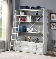 ACME Cargo Bookshelf & Ladder in White