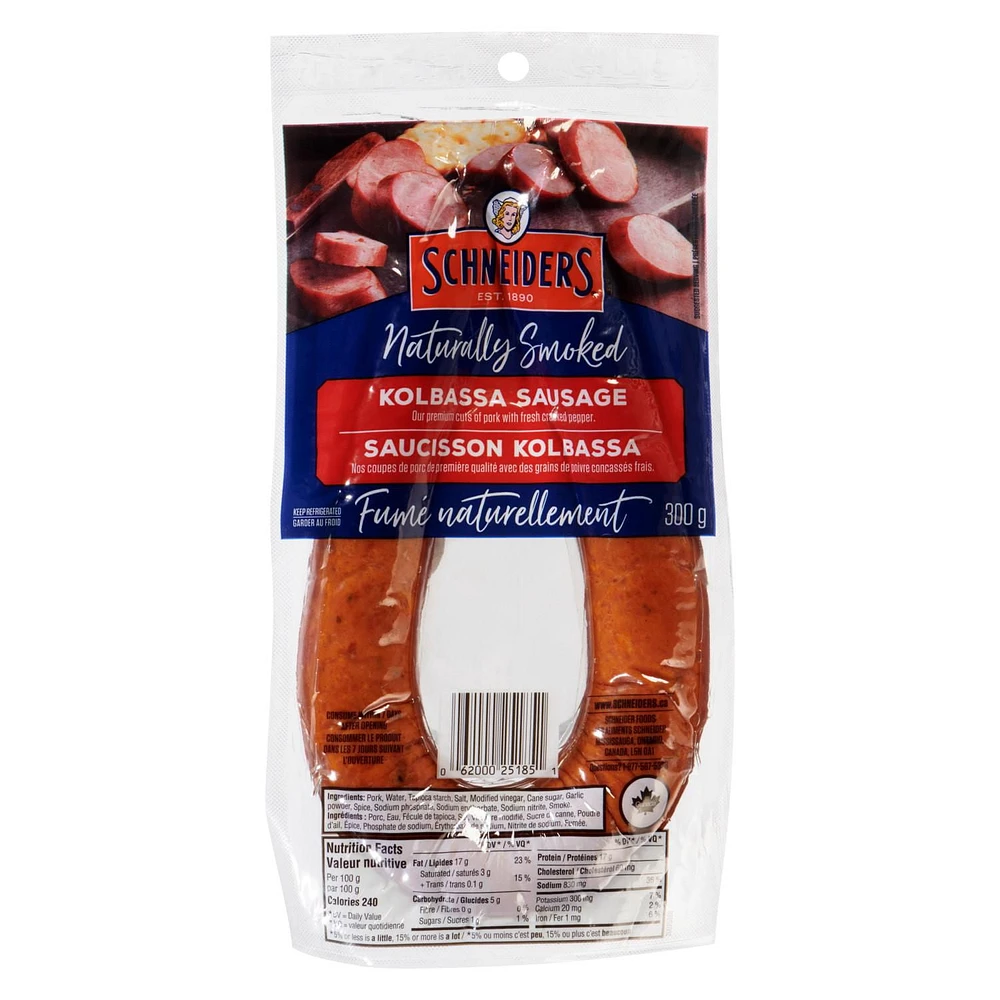 Schneiders Naturally Smoked Kolbassa Sausage Ring, 300 g