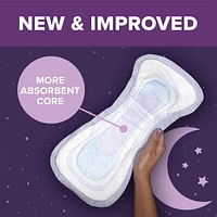 Poise Incontinence Pads for Women, 8 Drop, Overnight Absorbency, Extra-Coverage, 36Ct, POISE PAD LNG 36