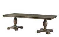 ACME Waylon Dining Table w/Double Pedestal in Gray Oak