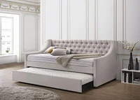 ACME Lianna Daybed & Trundle (Twin Size) in Fog Fabric