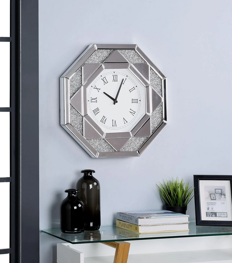 ACME Maita Wall Clock in Mirrored