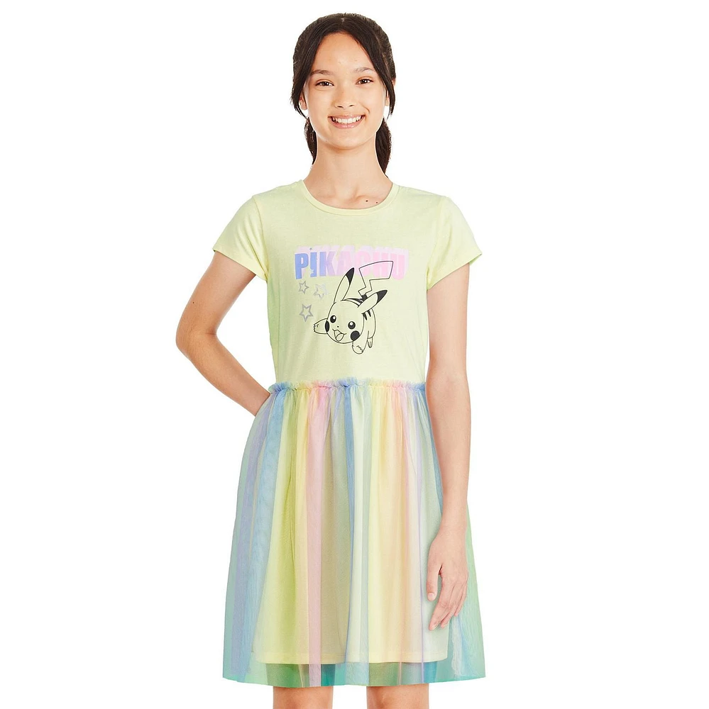 Pokemon Girls' Pikachu Tutu Dress, Sizes XS-L