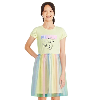 Pokemon Girls' Pikachu Tutu Dress, Sizes XS-L