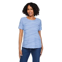 T-shirt à motif ondulé Iyla pour femmes