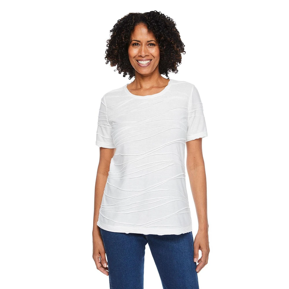 T-shirt à motif ondulé Iyla pour femmes