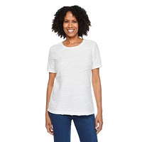 T-shirt à motif ondulé Iyla pour femmes