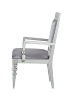 ACME Maverick Arm Chair (Set-2) in Fabric & Platinum