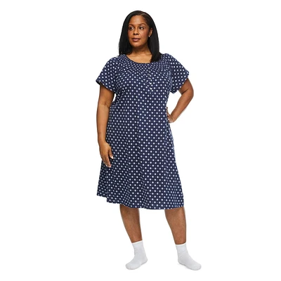 Robe de nuit à encolure dégagée Iyla Plus pour femmes Tailles 1X-4X