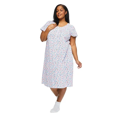 Robe de nuit à encolure dégagée Iyla Plus pour femmes Tailles 1X-4X