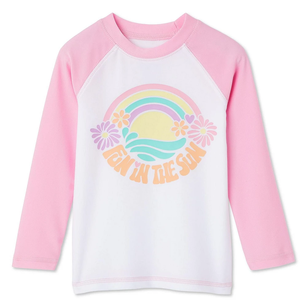 George Toddler Girls' Long Sleeve Rash Guard Sizes 2T-5T