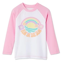 George Toddler Girls' Long Sleeve Rash Guard Sizes 2T-5T