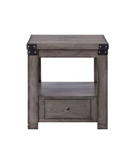 ACME Melville End Table in Ash Gray