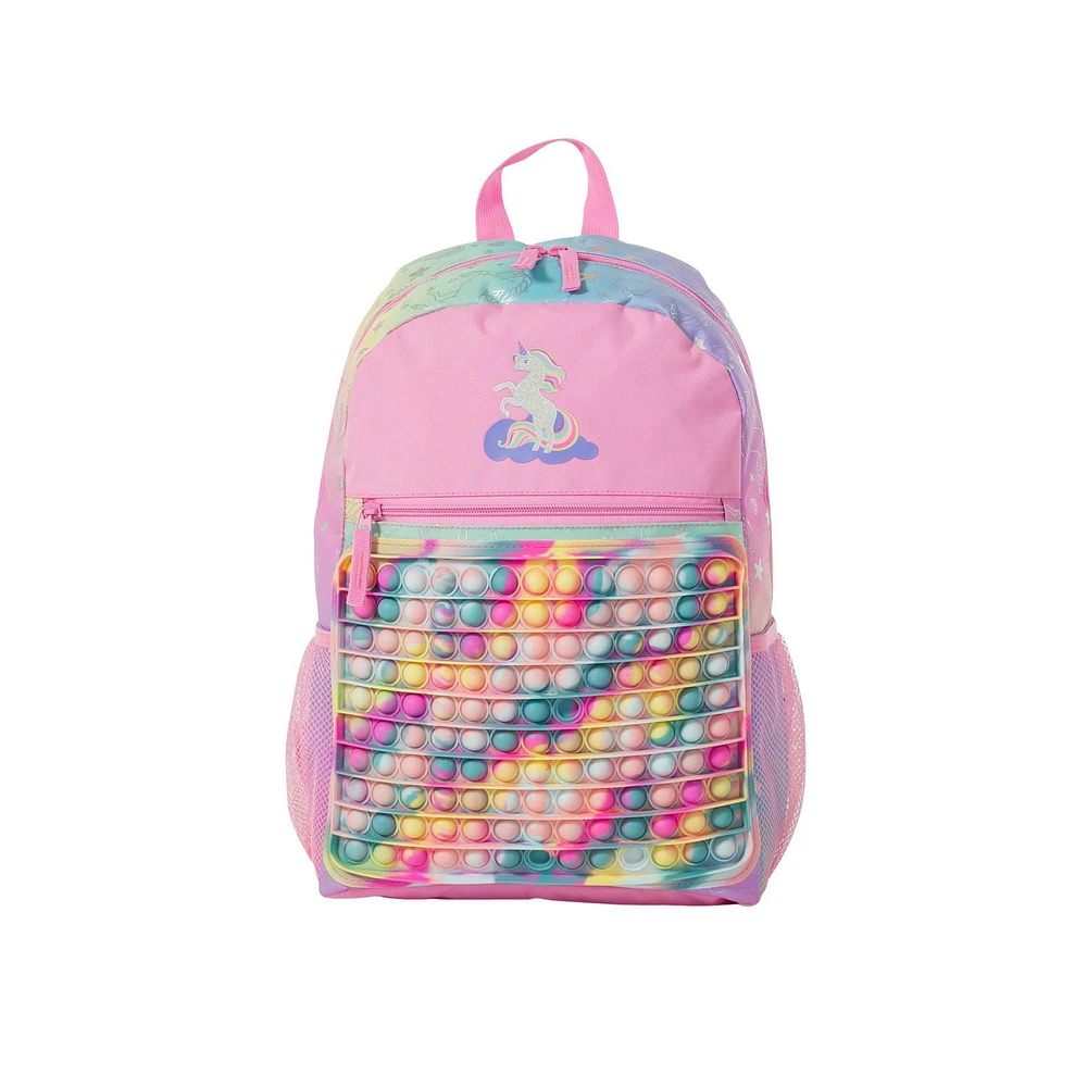 Jetstream Front Bubble Pop Pocket Backpack, Unicorn