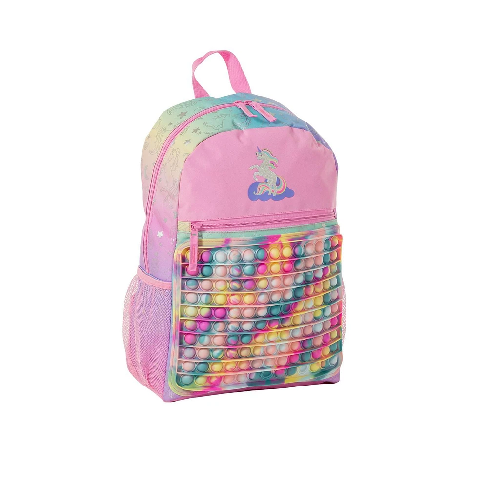 Jetstream Front Bubble Pop Pocket Backpack, Unicorn