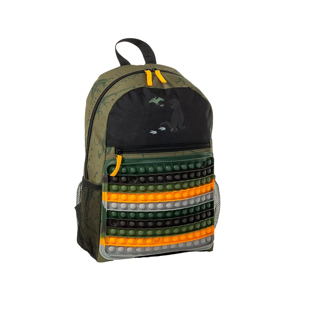 Jetstream Front Bubble Pop Pocket Backpack, Dinosaur