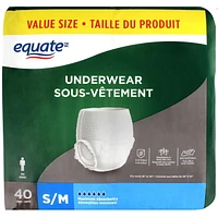 Equate Men’s Maximum Absorbency Protective Underwear, Small, 40 pairs