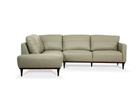 ACME Tampa Sectional Sofa in Airy Green Leather