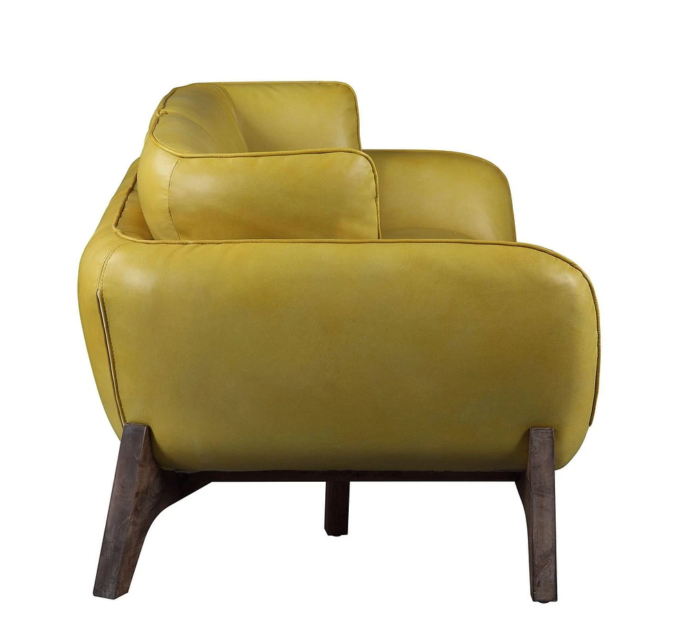 ACME Pesach Sofa in Mustard Leather