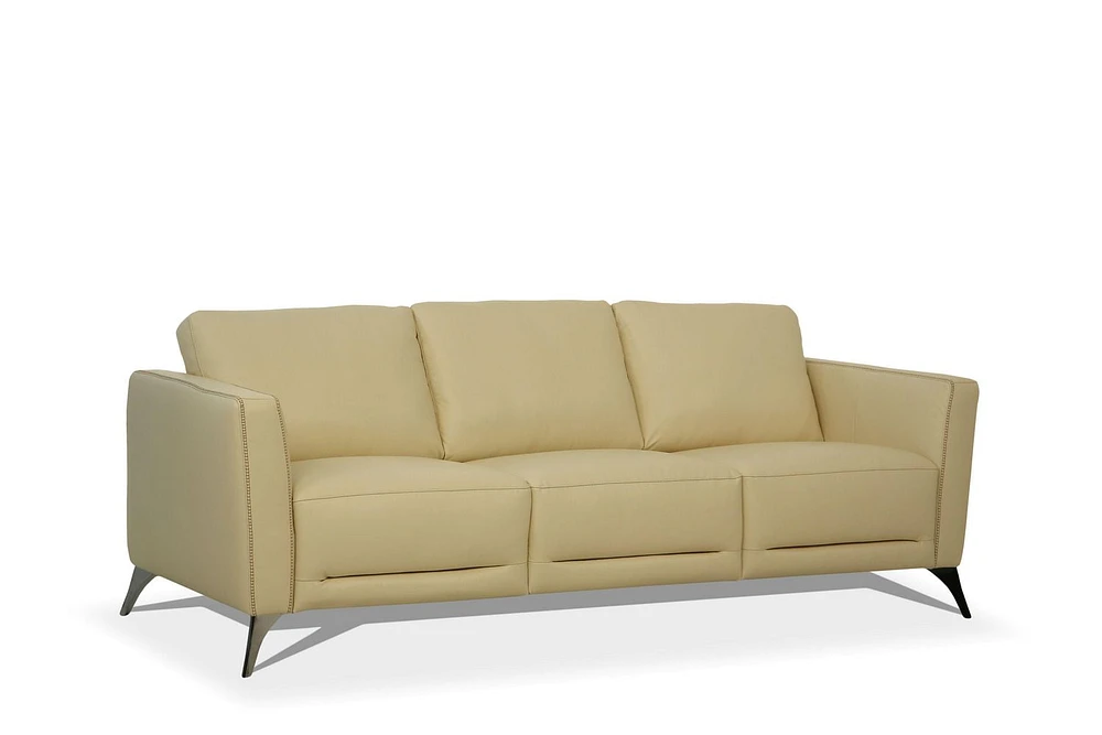 ACME Malaga Sofa in Cream Leather