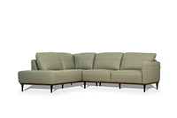 ACME Tampa Sectional Sofa in Airy Green Leather