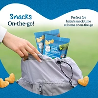 GERBER Veggie Hearts Zucchini, Baby Snacks, 10 Months & Up, Source Of Vitamin B1, Iron & Zinc, 3g Whole Grains, Made with Real Zucchini, No Artificial Flavours or Colours, No Added Sugar, No Added Salt, 35g