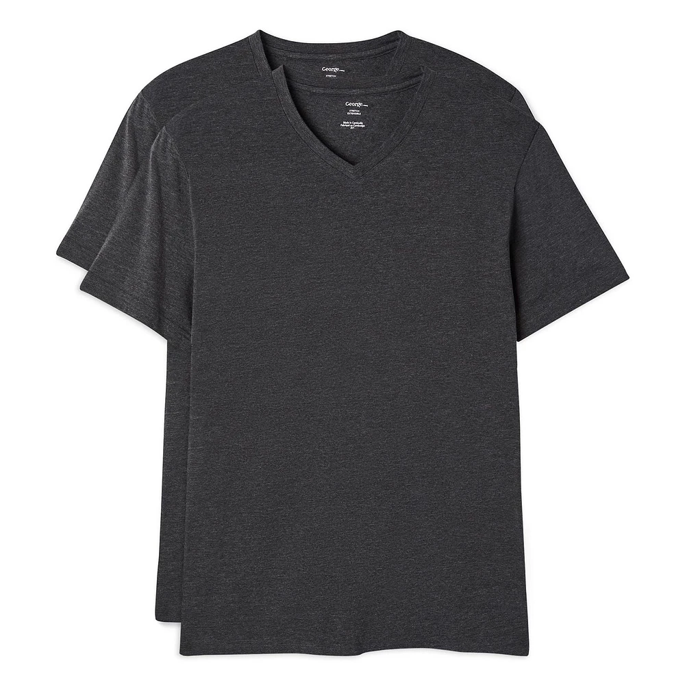 George Men's V-Neckline Tee 2-Pack