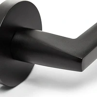 Explore Hardware Toronto Model Solid Brass Lever Bed & Bath Privacy Door Lock, Not Handed, Reversible, Matte Black