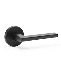 Explore Hardware Toronto Model Solid Brass Lever Surface Mounted Non-Turning Single Dummy Single Side Door handle, Matte Black