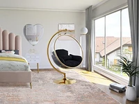 Plata Import Bubble Standing Chair Lounge Chair Gold Black Living Room