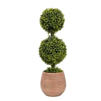 Better Homes & Gardens 22"H Topiary Outdoor Round Decor with Battery operated Warm White LED Lights Euphrasia Officinalis