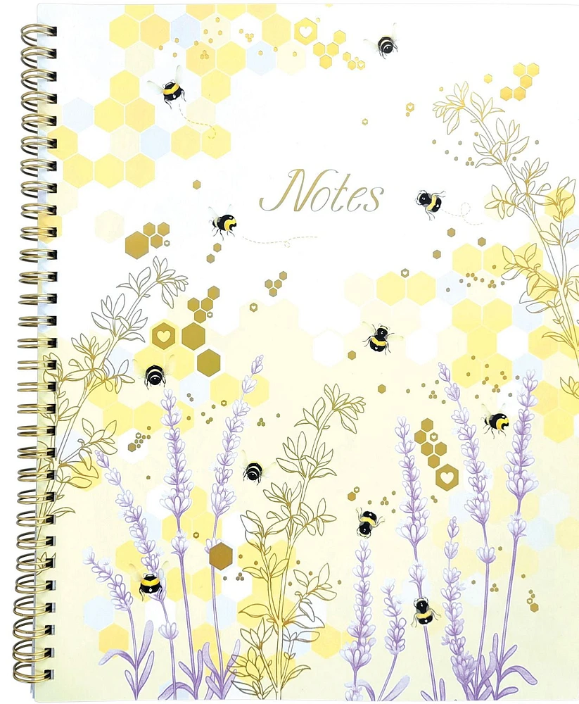 Hilroy Honeybee Lavender Notebook, Notebook