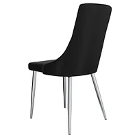 Set of 2 Mid Century Side Chair, Black