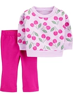 Carter's Child of Mine Baby Girls' 2 Piece Cherries Outfit Set, Sizes 0/3-24 Months