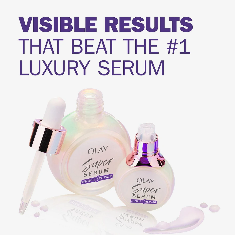 Super sérum Olay avec niacinamide, vitamine C, peptide de collagène, vitamine E et acide alpha-hydroxylé (AHA), 14ML