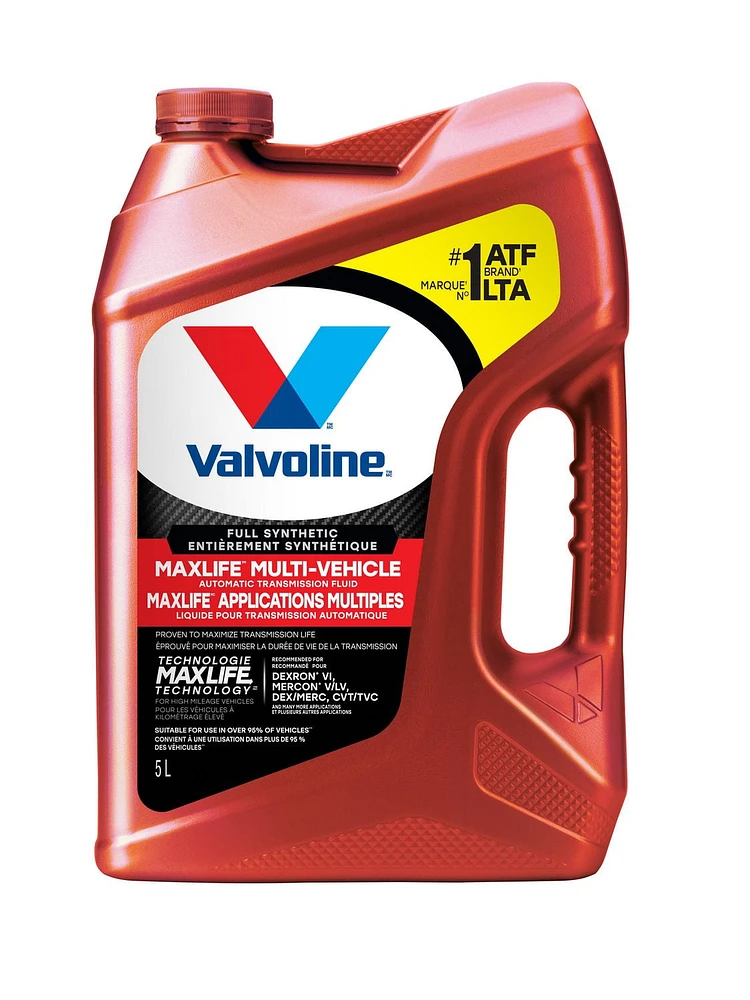 Valvoline Full Synthetic MaxLife Multi-Vehicle Automatic Transmission Fluid 5L Case Pack