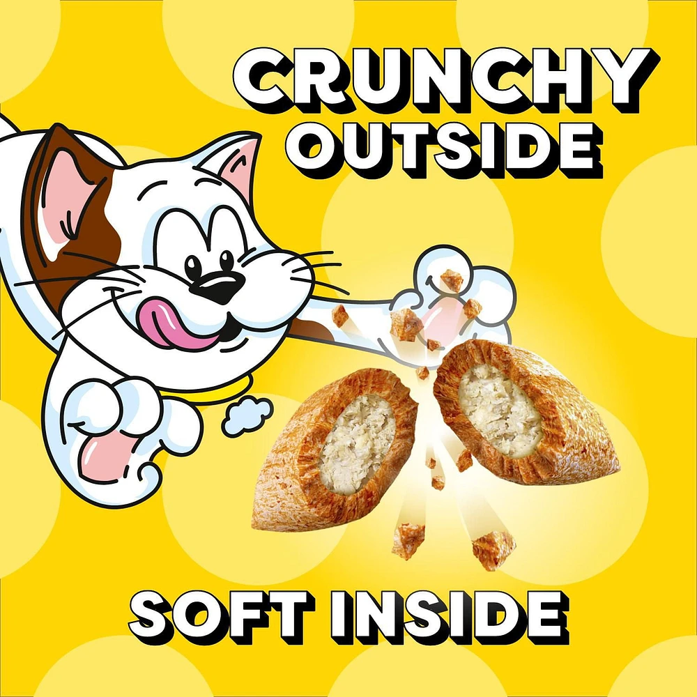 Gâteries pour chats Temptations Mélimélo arômes de poulet, d’herbe à chat et de cheddar, tendres à l'intérieur, croquantes à l'extérieur 85 g - 850 g