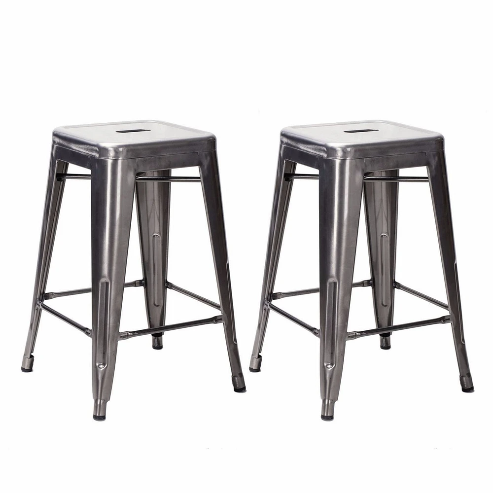 Nicer Furniture Tolix Gunmetal Counter Stool