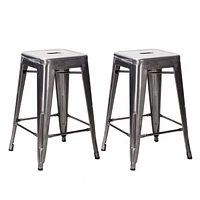 Nicer Furniture Tolix Gunmetal Counter Stool