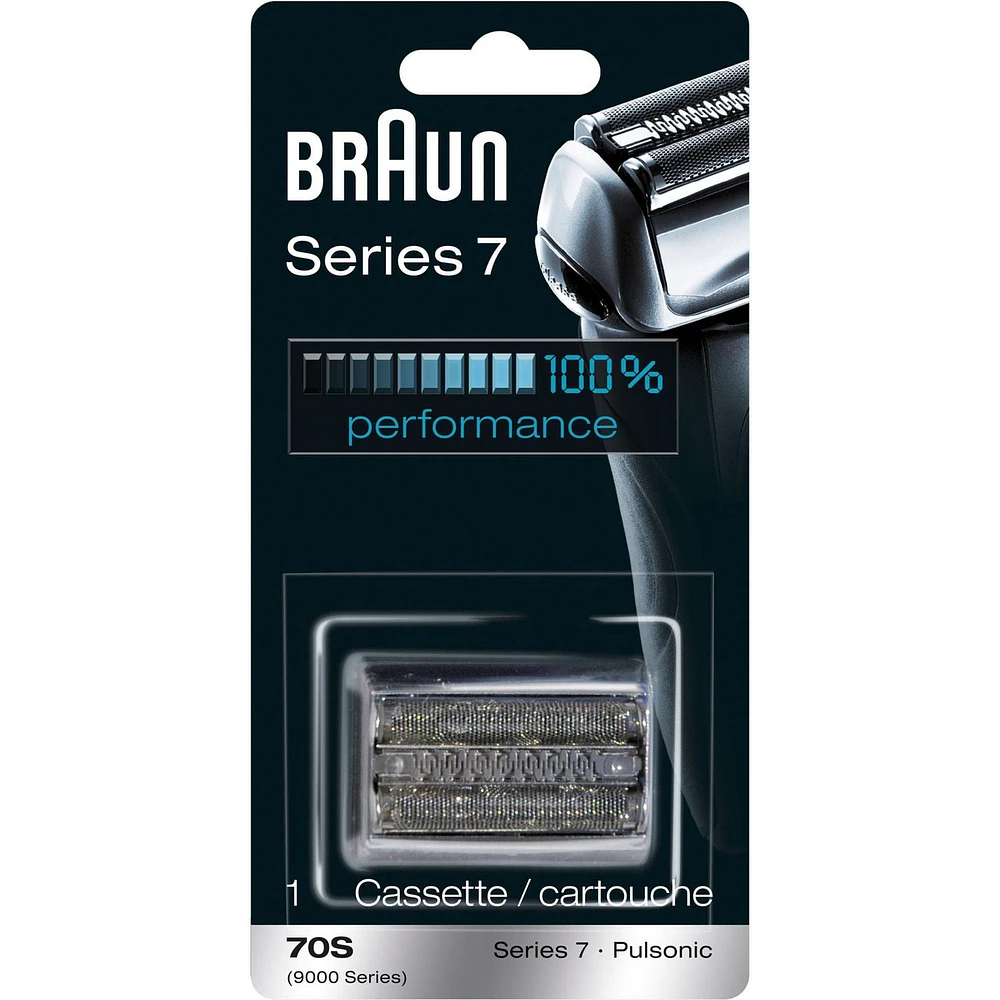 Braun Series 7 70S Electric Shaver Head Replacement Cassette – Silver, 1CT