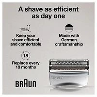 Braun Series 7 70S Electric Shaver Head Replacement Cassette – Silver, 1CT