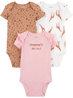 Carter's Child of Mine IG 3pk Bodysuits - Pink